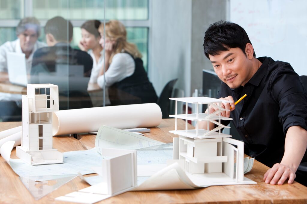 Architect and architectural model